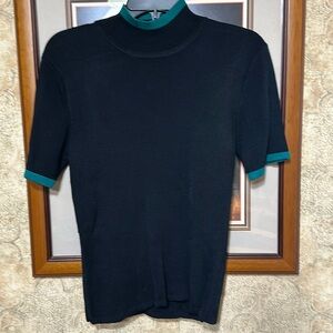 Saddle Ridge short sleeve mock neck sweater top